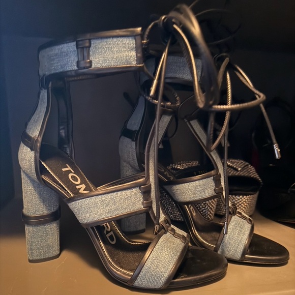Tom Ford Shoes - Tom Ford Women's Blue Strappy Heels